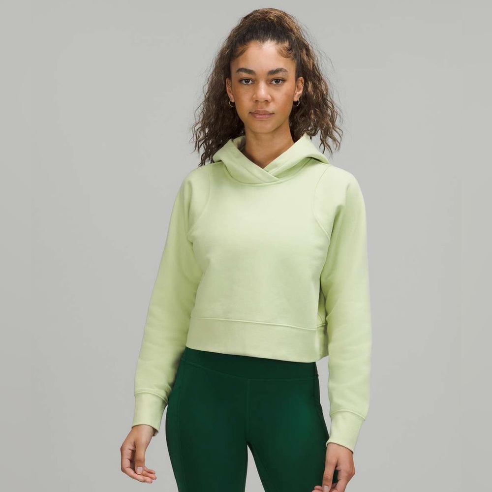 Lululemon Loungeful Cropped Hoodie- Creamy Mint- 0